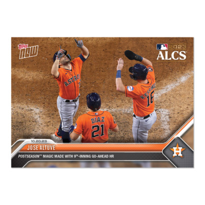 2023 MLB ALCS Topps NOW 1024 JOSE ALTUVE 9TH GO AHEAD HR HOUSTON ASTROS PRESALE