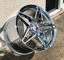TRIPLE CHROME C7 ZR1 STYLE WHEELS  2015+ C7 Z06/GRAND SPORT 19X10/20X12"