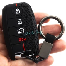 Silica Gel 4 Buttons Key Fob Chain Case Cover For Kia Optima Sorento Soul Niro Silica Gel 4 Buttons Key Fob Chain Case Cover For Kia Optima Sorento Soul Niro