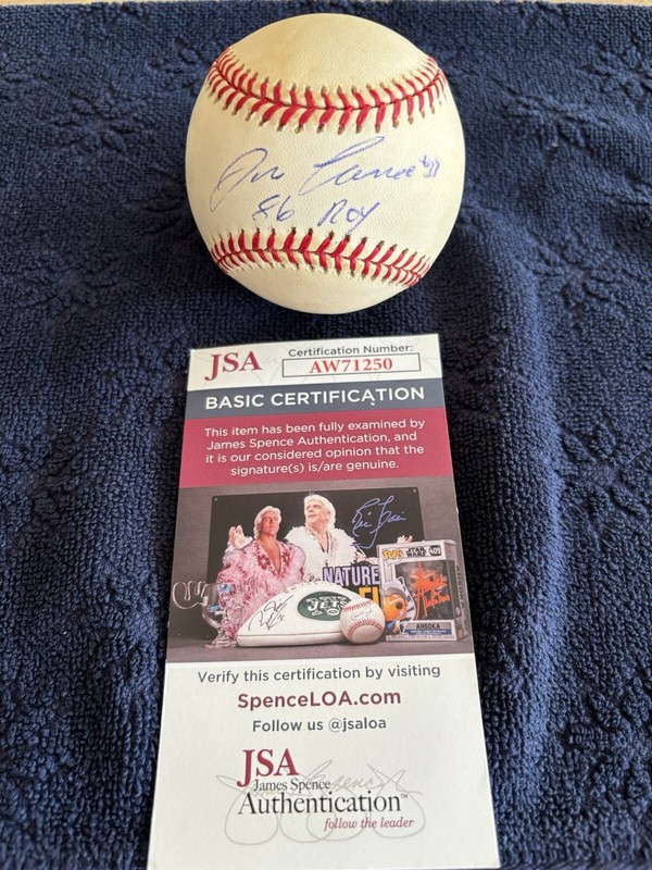 Jose Canseco #33/86 ROY Autographed OAL Gene A Budig Baseball JSA COA