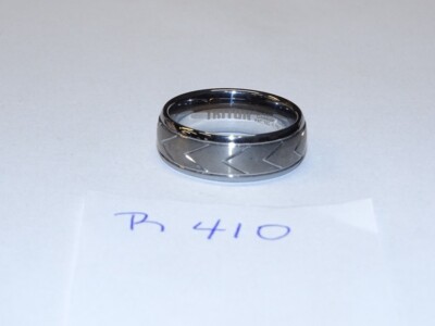 Triton Tungsten Carbide Wedding Ring 8mm Size 10 Silver w
