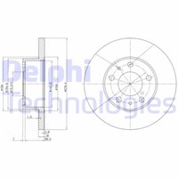 2X Delphi BG2845 Bremsscheibe FüR CitroËN Fiat Peugeot