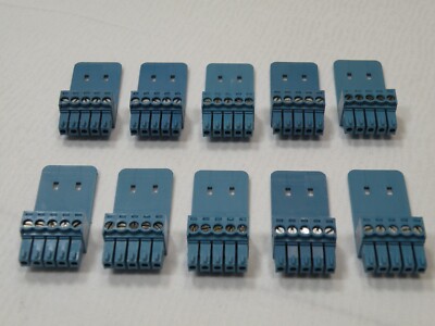 Extron 10-703-12LF, 5-Pin Blue Phoenix Connector With Cable Rest, Lot of 10