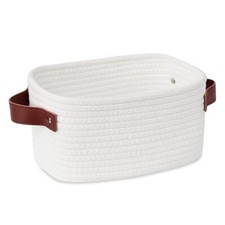 Small Storage Basket, Mini Baby Basket with Handle, Cute Cotton Rope Woven