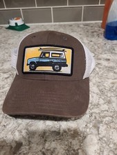 Ford Bronco trucker snapback Hat Beach Patch White Mesh Grey CF