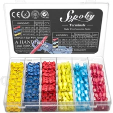 Sopoby 360PCS T Tap Wire Connectors AWG 22-10  Connectors Waterproof Quick Wire