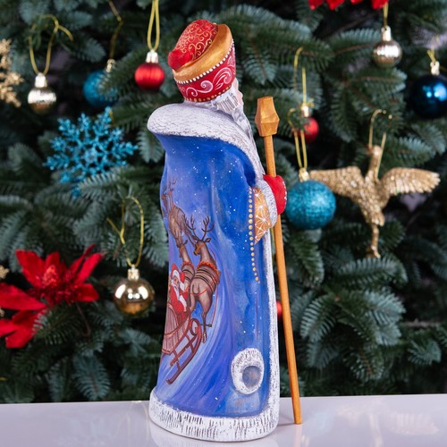 Wooden Hand Carved Santa Claus Figurine, handmade Christmas Gift Home Decor - Picture 9 of 14