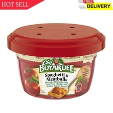 Chef Boyardee Spaghetti and Meatballs in Tomato Sauce, Microwave Food, 7.5 OZ...