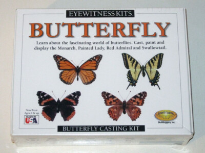 Skullduggery Eyewitness Kits BUTTERFLY CASTING KIT With 4 Species! NEW & Sealed!