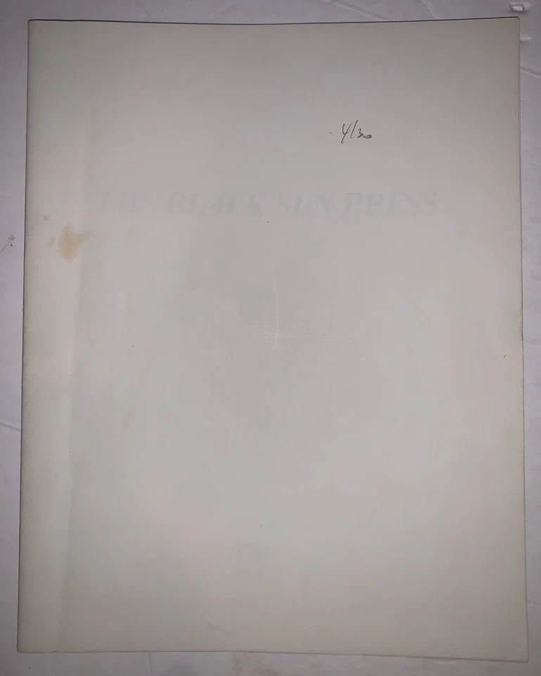 SIGNED LETTER, ADVANCE COPY, BIBLIOGRAPHY OF THE BLACK SUN PRESS, GEORGE MINKOFF - Image 3 of 4