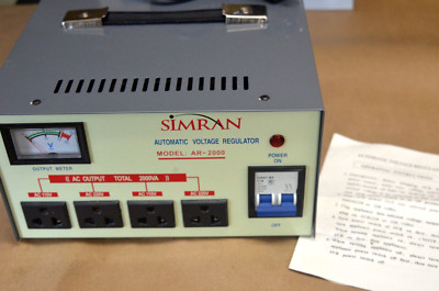 Simran Automatic Voltage Regulator AR-2000 Power Converter         (1-D) (1-E)