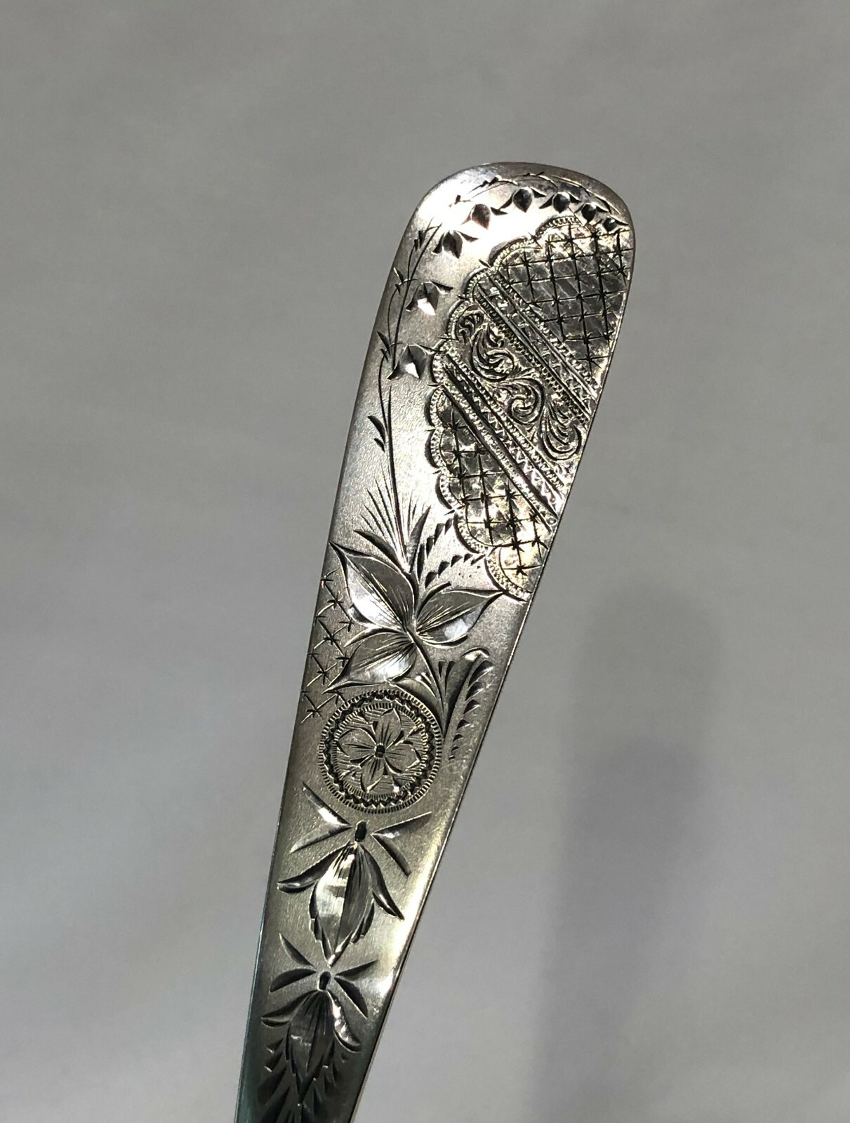 Sterling Silver "Antique Lily Engraved" Ladle 12" 153g Whiting Mfg. Co