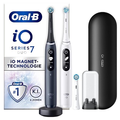 Oral-B iO Series 7 Doppelpack Black Onyx/White Alabaster mit 2. Handstück Neu