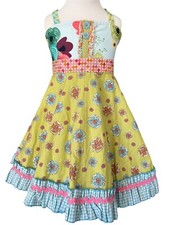 Matilda Jane Platinum Veronica Roundabout Flower Ellie Dress NWOT Sz 4  1/8