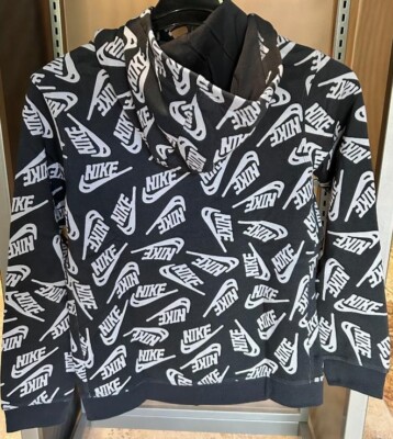 NEW Nike Boy's Casual Logo Swoosh All Over Hoodie Sweater Pullovers Variety  #588 | eBay