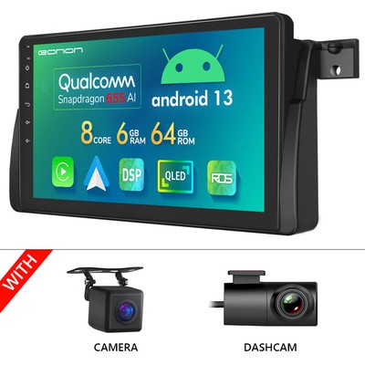 CAM+DVR+9'' Android 13 8-Core 6+64 Car GPS Stereo CarPlay DSP for BMW 323 328 318