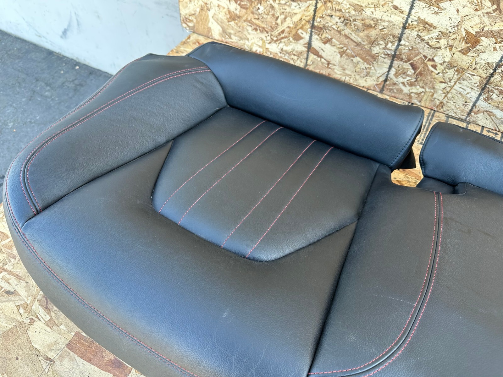 REAR LOWER BOTTOM SEAT CUSHION COVER W/RED STITCHING 74K 14-19 MASERATI GHIBLI