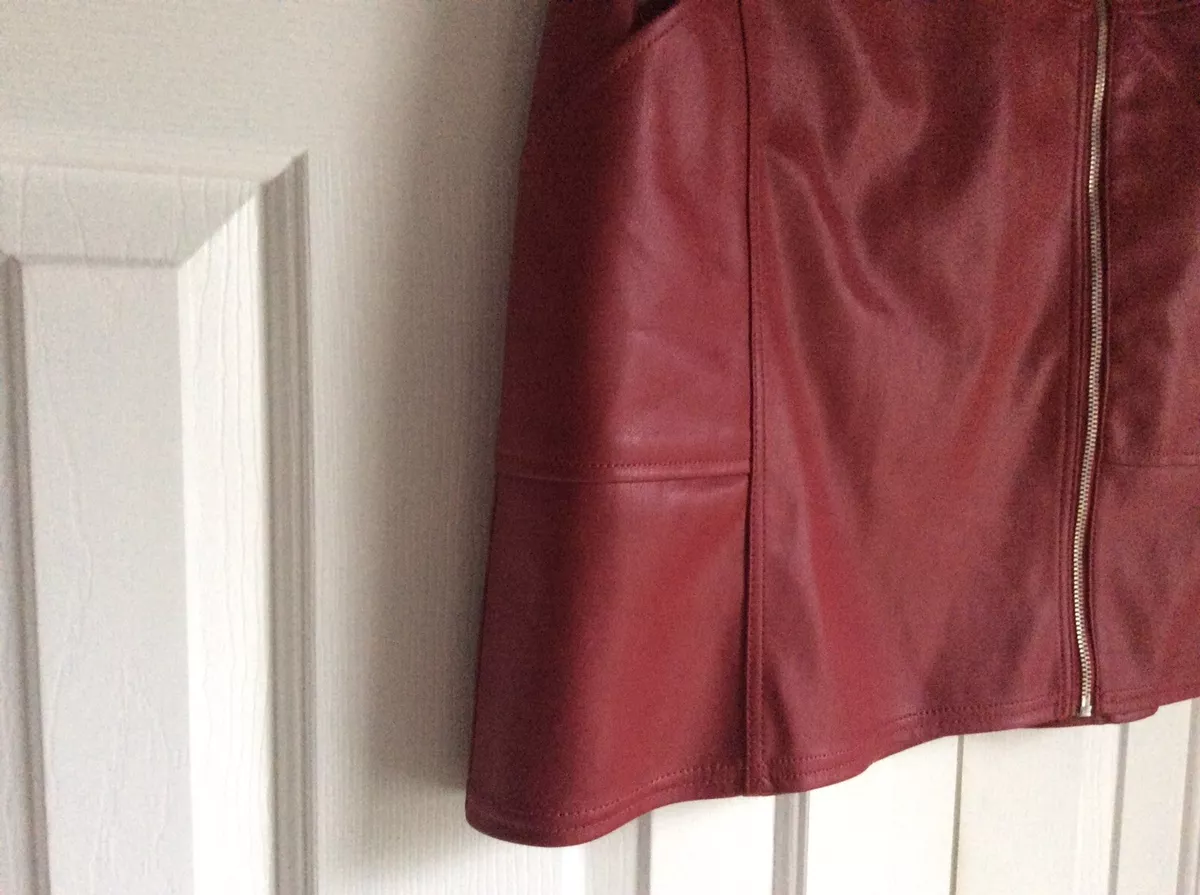 Express leather skirt with zipper cheap