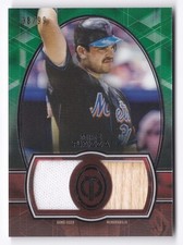 2019 Topps Tribute Mike Piazza #DR-MP Dual Relics Jersey Bat Green #/99