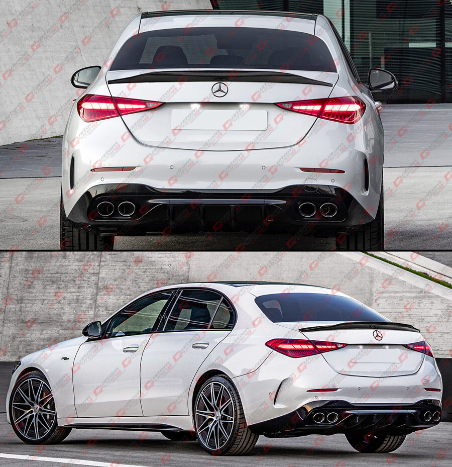 For 2022-2025 C300 C43 AMG W206 C63 Style Rear Diffuser