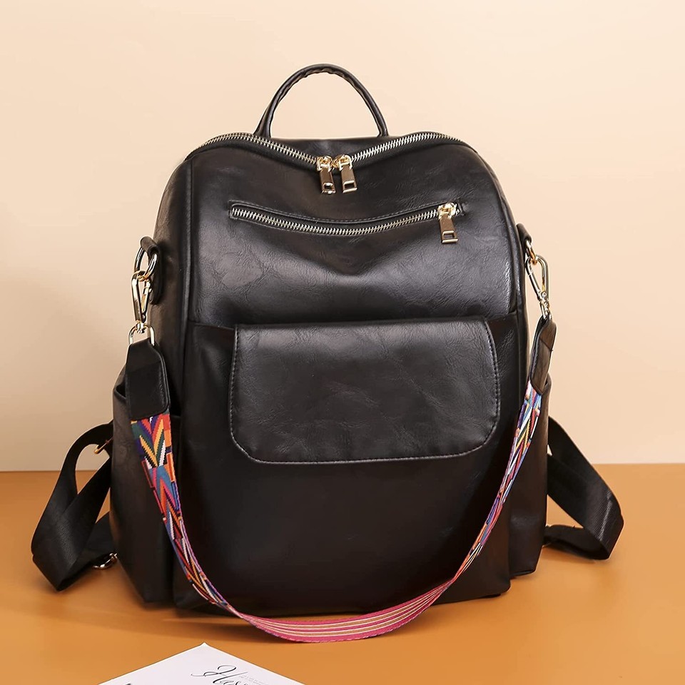 Fashion Women Backpack PU Leather Retro Female bag schoolbags Travel Rucksack Shoulder Bags