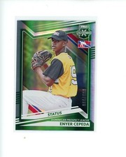 2022 Panini Elite Extra Edition Status Green #174 Enyer Cepeda #d 164/499 Dom.