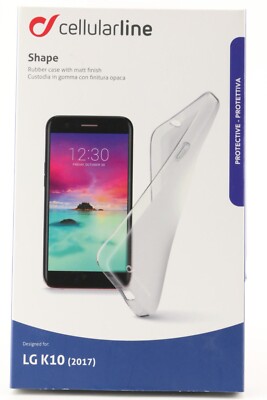 Cellularline Shape Schutz Hülle LG K10 (2017)  Gummi Case Cover transparent