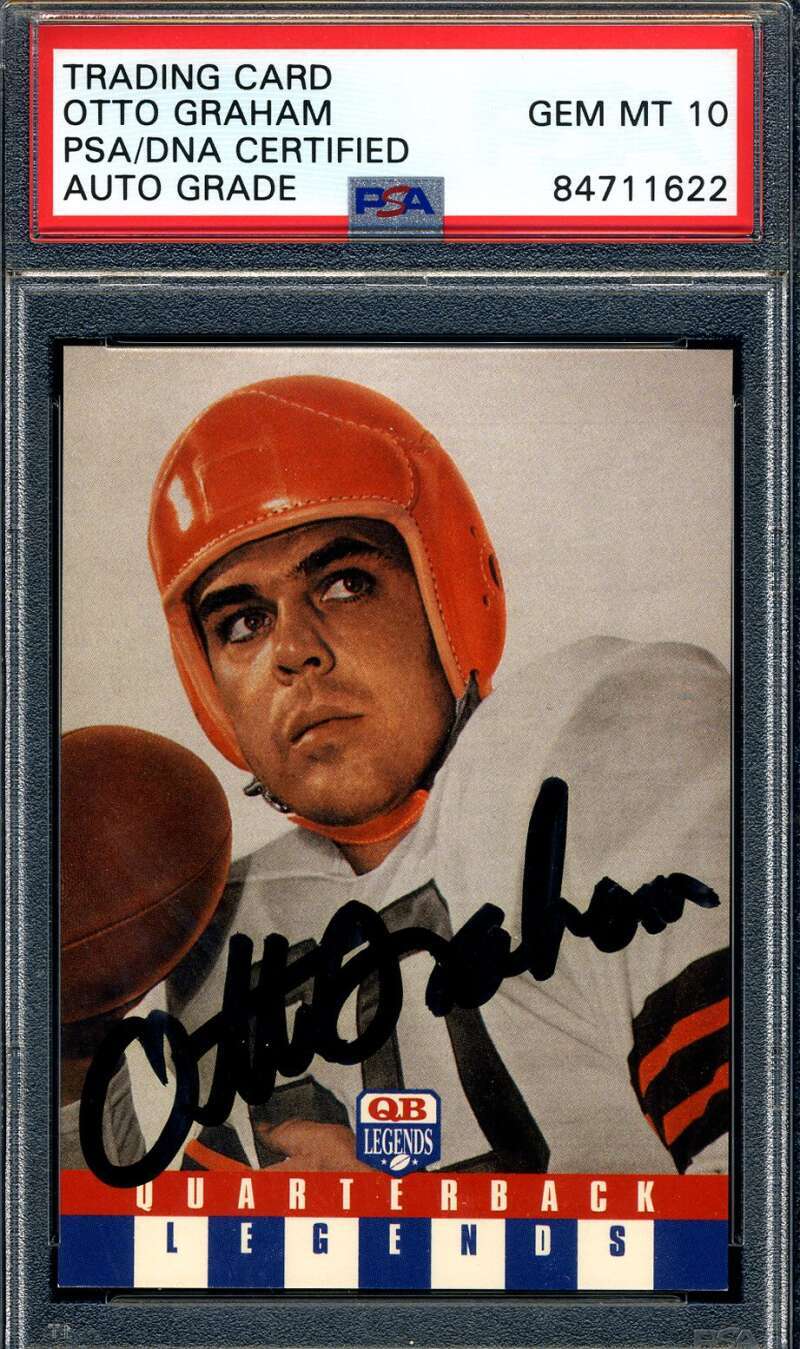 Otto Graham Gem Mint 10 PSA DNA Signed 1991 Quarterback Legends Autograph