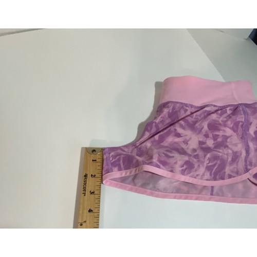 Ivivva Lululemon Girls Size 14 Speedy Shorts Run Gym Pink Floral with Pockets - Picture 5 of 9