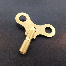 Clock Key. # 10 or 4.4 mm. or .173 inches Solid Brass 