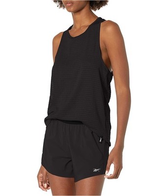 Reebok Womens Techstyle Perforated Racerback Tank Top, Black, Small