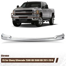 Chrome Front Upper Bumper Cover For 2011-2014 Chevy Silverado 2500hd 3500hd