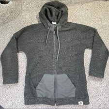 Adidas Dark Green Sherpa Full-Zip fleece Hoodie Size Medium Women's Jacket EUC