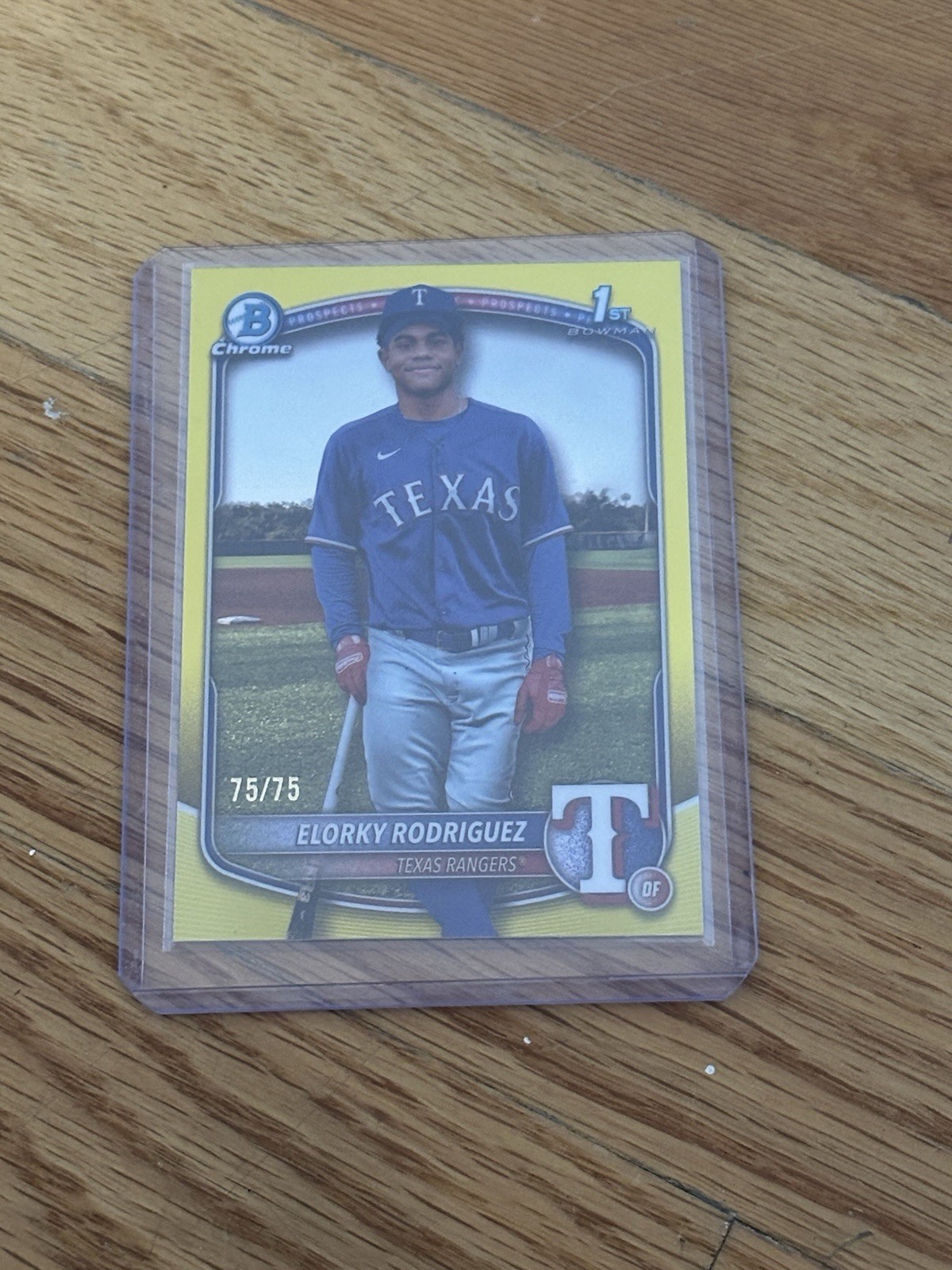 2025 Bowman Chrome BCP-186 Elorky Rodriguez 1st Bowman Yellow 75/75