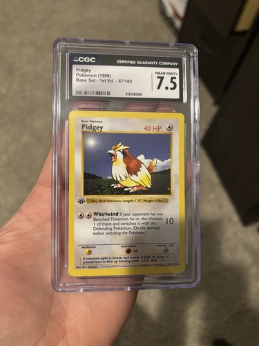 Pidgey (1st Edition) graded CGC 7.5 for sale on eBay