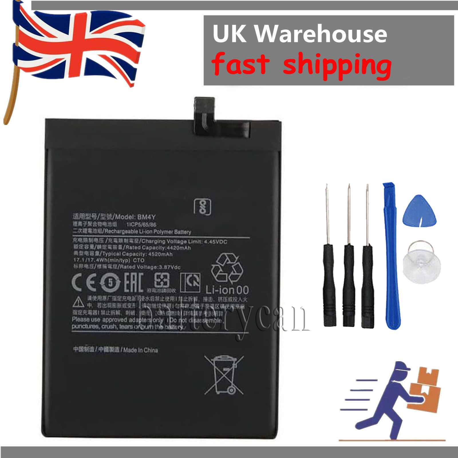 BM4Y NEW Battery for Xiaomi Poco F3 /Redmi K40 Pro / Poco K40 + free tools