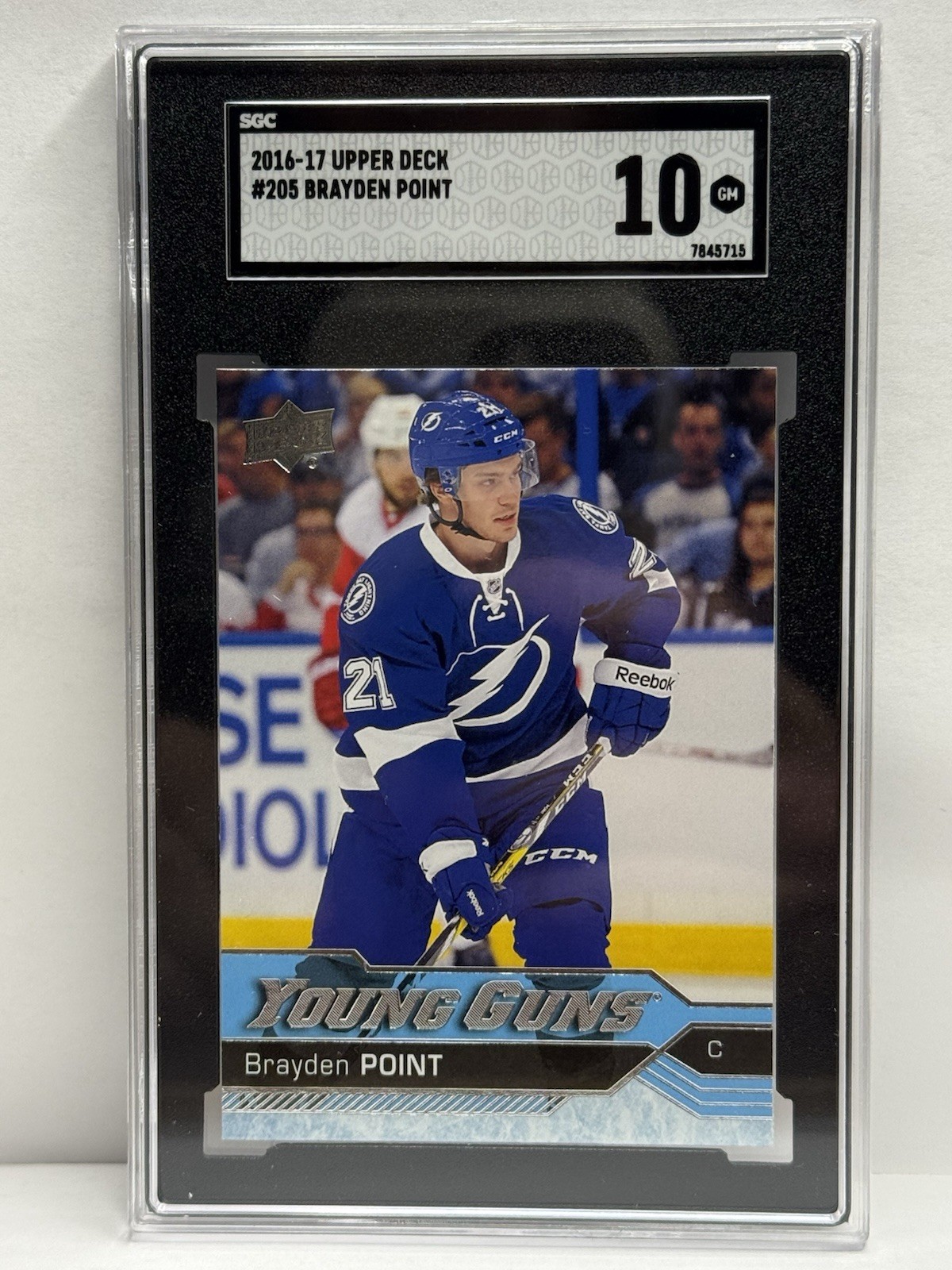 2016-17 Upper Deck Young Guns #205 Brayden Point- SGC 10 GEM MINT - RC ROOKIE