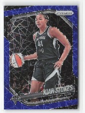 2025 Panini Prizm WNBA #58 Kiah Stokes Blue Velocity Prizms