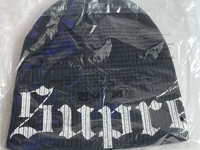Supreme Old English Printed Beanie Black Ss26 | eBay