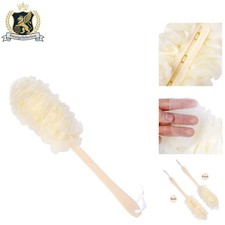 Luxurious Back Bath Brush - 18-Inch Long Handle with Gentle Exfoliating Loofah
