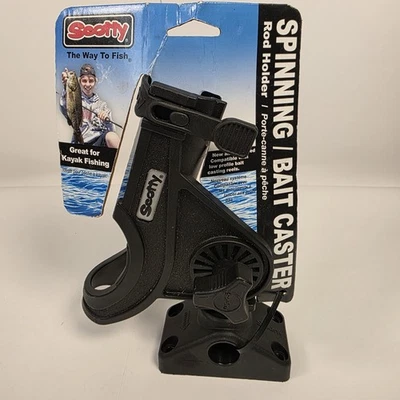 Scotty 280 Bait Caster/Spinning Rod Holder w/241 Deck/Side Mount - Black - Image 1 of 4