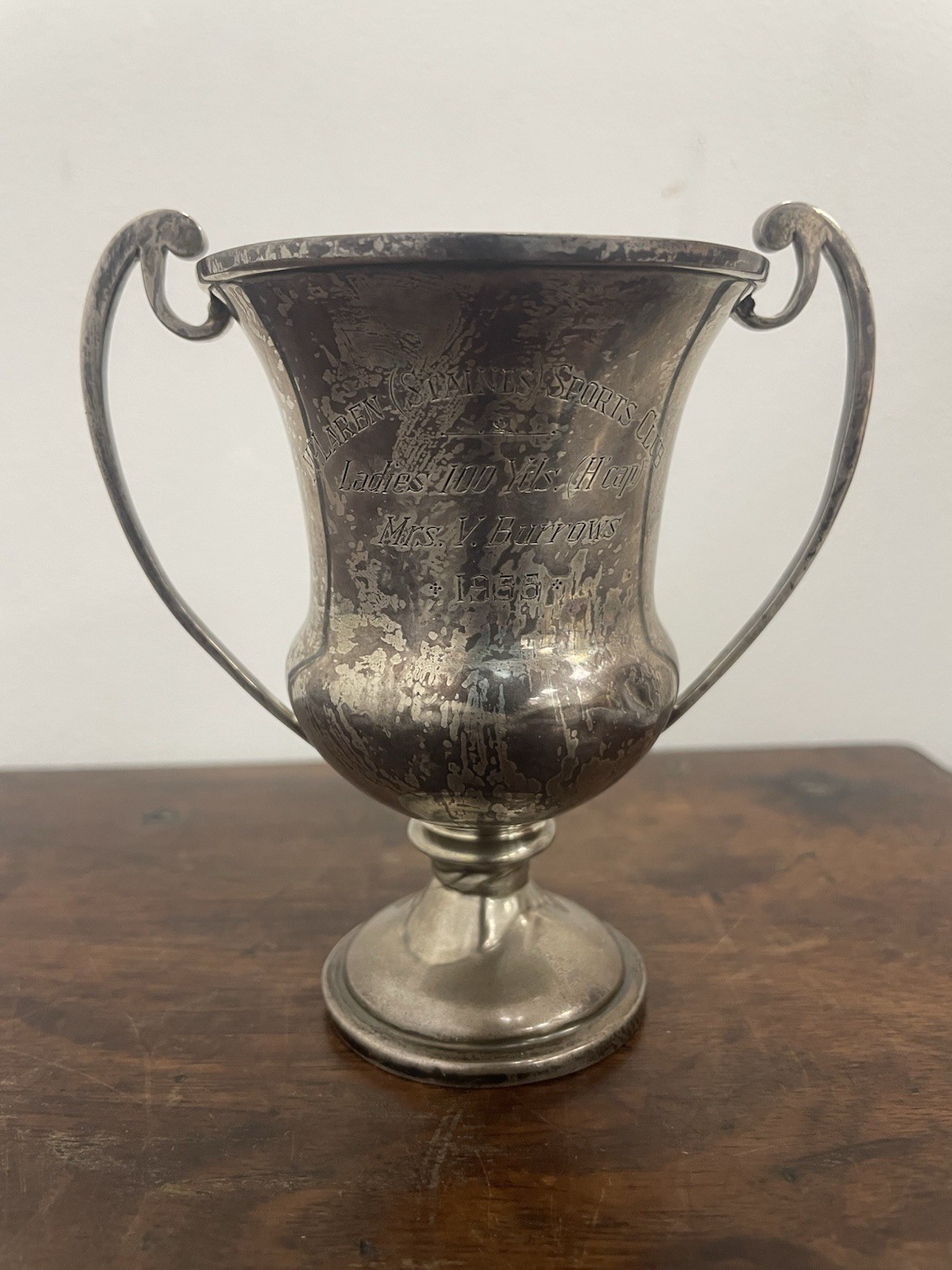 Mappin & Webb Solid Sterling Silver Miniature Trophy Cup Birmingham 78g 10.4cm