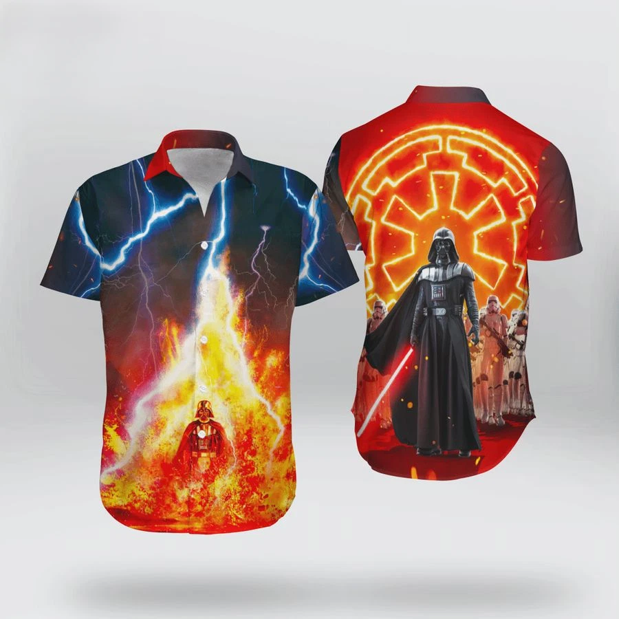 Disney Star Wars Darth Vader Fire Bolt Hawaiian Shirt
