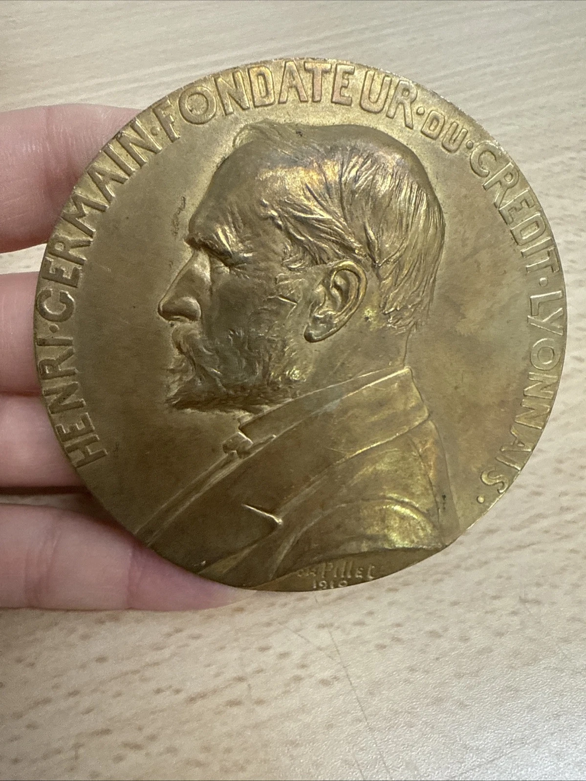 Médaille Henri Germain Fondateur Du Crédit Lyonnais En Bronze