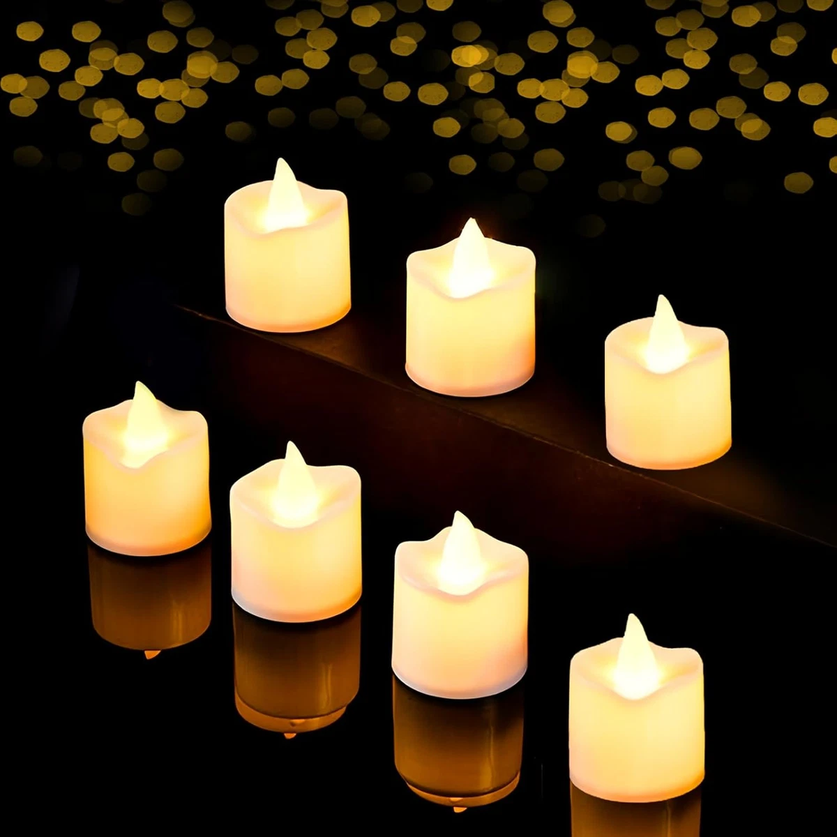 Candele coniche senza fiamma da 16,8 cm con telecomando, a batterie, fiamma tremolante 3D, bastoncini LED di sicurezza, beige, set da 6 | Leroy Merlin
