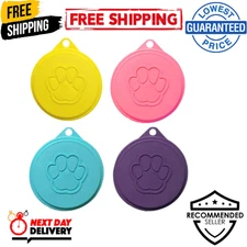 Medsuo 4pcs Dog Can Covers Pet Food Can Plastic Lids Caps for Tins Dog Cat Puppy