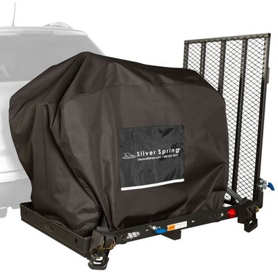 Silver Spring Hitch Scooter Carrier 400 lb Essential Travel +Cover SC400-EK-SC