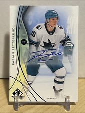 Fabian Zetterlund Auto Blue - 2024-25 SP Game Used San Jose Sharks #16