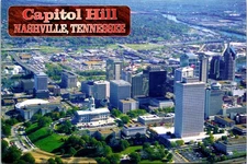 Nashville State Capitol Hill Birds Eye Tennessee Postcard C245