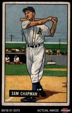 1951 Bowman #9 Sam Chapman Athletics 2 - GOOD